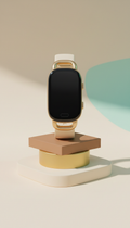 Fitness Tracker with Gold-Accented Band