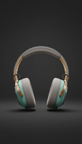 Wireless headphones with tempered glass