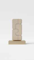 Modular smart home hub in beige
