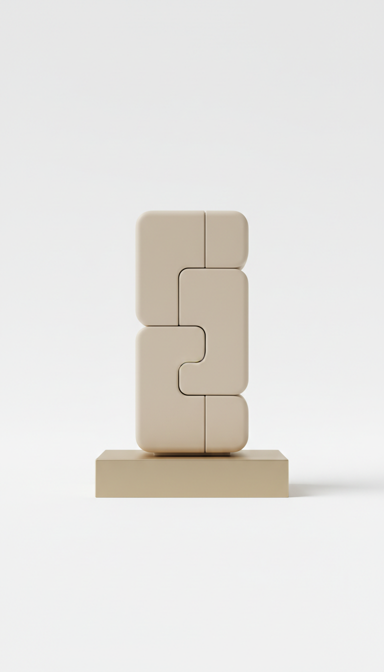 Modular smart home hub in beige
