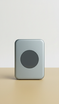 Smart home hub in brushed aluminum